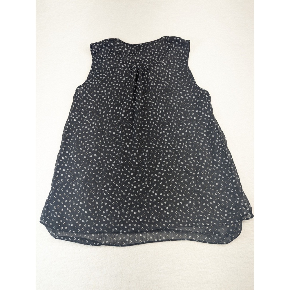 Cristina B Double Layer Sleeveless Blouse Womens Black and White L - Picture 2 of 6